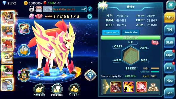 Mã : #TTS6099 - S1455 - V14 - 21K KC - Vua khiên bá chủ Ho-oh bá chủ Cặp cá bc Qvld bc cặp lati bc nhiều Pet HT