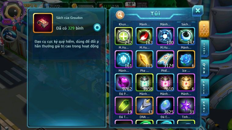 Mã : #TTS6099 - S1455 - V14 - 21K KC - Vua khiên bá chủ Ho-oh bá chủ Cặp cá bc Qvld bc cặp lati bc nhiều Pet HT