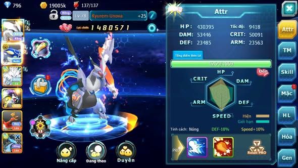 Mã : #TTS6098 - S1863 - Top13 - V10 - Unvoa kuyrem Kyogre bá chủ băng né raikou