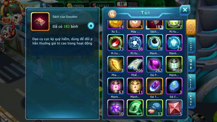 Mã : #TTS6098 - S1863 - Top13 - V10 - Unvoa kuyrem Kyogre bá chủ băng né raikou