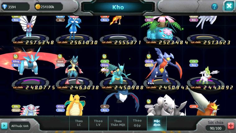 Mã : #TTS6097 - S1530 - Ho-oh Cộng hưởng dynamax Build khủng full sét ho-oh sen đỏ Mew giáp bc Tapu lele bc