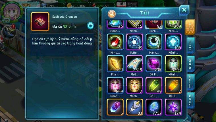 Mã : #TTS6097 - S1530 - Ho-oh Cộng hưởng dynamax Build khủng full sét ho-oh sen đỏ Mew giáp bc Tapu lele bc