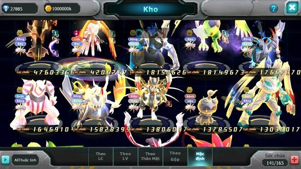 Mã : #TTS6096 - S176 - Top6PK - Rayquaza bá chủ Ho-oh cộng hưởng dynaamx Unvoa kuyrem wb bc mew giáp bc cặp lati bc quá ngon