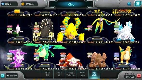 Mã : #TTS6096 - S176 - Top6PK - Rayquaza bá chủ Ho-oh cộng hưởng dynaamx Unvoa kuyrem wb bc mew giáp bc cặp lati bc quá ngon