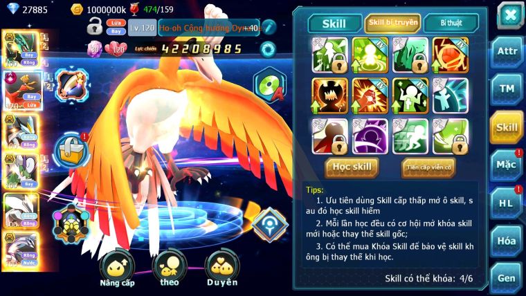 Mã : #TTS6096 - S176 - Top6PK - Rayquaza bá chủ Ho-oh cộng hưởng dynaamx Unvoa kuyrem wb bc mew giáp bc cặp lati bc quá ngon