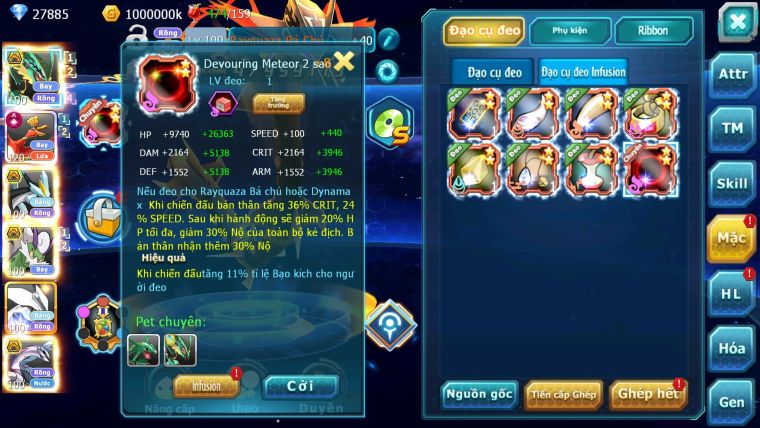Mã : #TTS6096 - S176 - Top6PK - Rayquaza bá chủ Ho-oh cộng hưởng dynaamx Unvoa kuyrem wb bc mew giáp bc cặp lati bc quá ngon