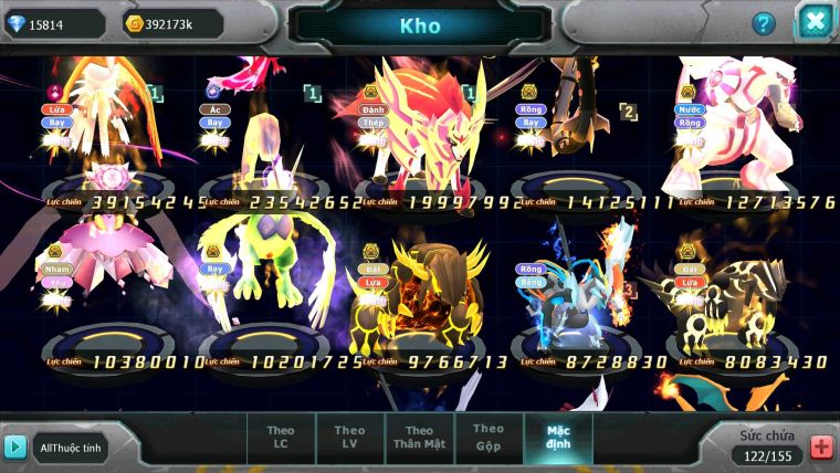 Mã : #TTS6108 - S1275 - Top12 - V15 - Ho-oh Cộng Hưởng Dynamax Yvetal Cộng Hưởng Vua Khiên bá chủ rayquaza bc nhiều pet bá chủ