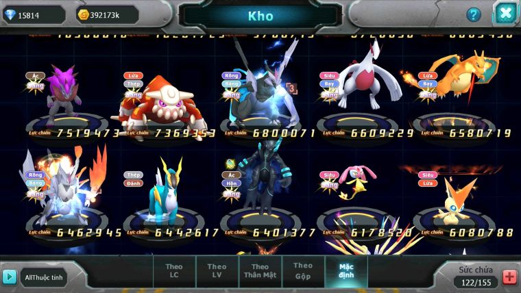 Mã : #TTS6108 - S1275 - Top12 - V15 - Ho-oh Cộng Hưởng Dynamax Yvetal Cộng Hưởng Vua Khiên bá chủ rayquaza bc nhiều pet bá chủ