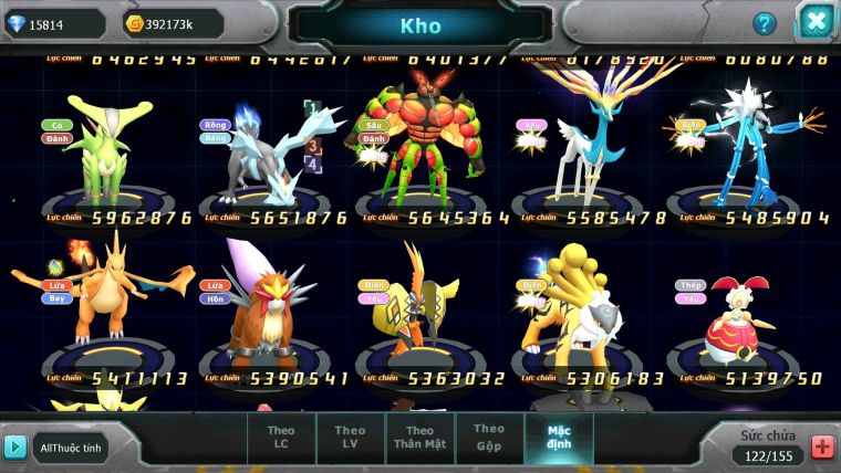 Mã : #TTS6108 - S1275 - Top12 - V15 - Ho-oh Cộng Hưởng Dynamax Yvetal Cộng Hưởng Vua Khiên bá chủ rayquaza bc nhiều pet bá chủ