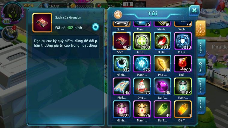 Mã : #TTS6106 - S38 - Top8 - Ho-oh Cộng Hưởng dyanamx Palkia & Yvetal & Giratina cộng hưởng Nhiều pet bá chủ