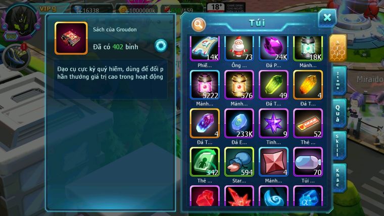 Mã : #TTS6106 - S38 - Top8 - Ho-oh Cộng Hưởng dyanamx Palkia & Yvetal & Giratina cộng hưởng Nhiều pet bá chủ