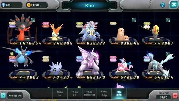Mã : #TTS6112 - S1856 - Top17 - V5 - Zygarde flare victini armldo đua top ngon