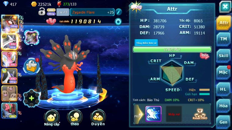 Mã : #TTS6120 - S1874 - Top 14 - V10 Zyugarde Latios bá chủ mes lati đua top bao ngon