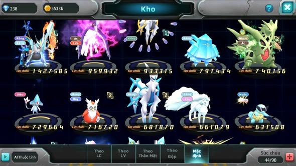 Mã : #TTS6116 - S1406 - V7 - Kyurem Unvoa Drak ho-oh Sáng thế nhiều pet ht