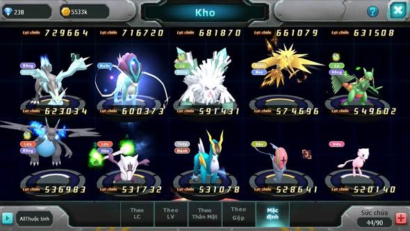 Mã : #TTS6116 - S1406 - V7 - Kyurem Unvoa Drak ho-oh Sáng thế nhiều pet ht