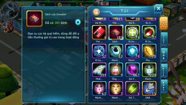 Mã : #TTS6116 - S1406 - V7 - Kyurem Unvoa Drak ho-oh Sáng thế nhiều pet ht