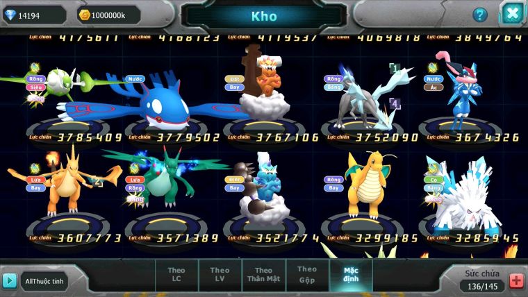 Mã : #TTS6121 - S1373 - V12 - 575 Sách Ho-oh cộng hưởng dynamax Yvetal bá chủ Thần gió bá chủ nhiều pet huyền thoại