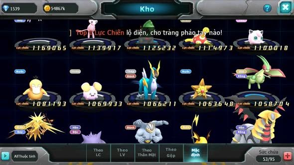 Mã : #TTS6130 - S1728 - Ho-oh dynamax thần gió bc yvetal btaa bc ugia boss độc nhiều pet ht