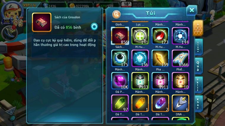 Mã : #TTS6134 - S968 - Top21 - V14 - 850 Sách Ho-oh cộng hưởng dynamax Cặp kiếm khiên mini Diancie dyanamx arc dynamax nhiều pet bá chủ