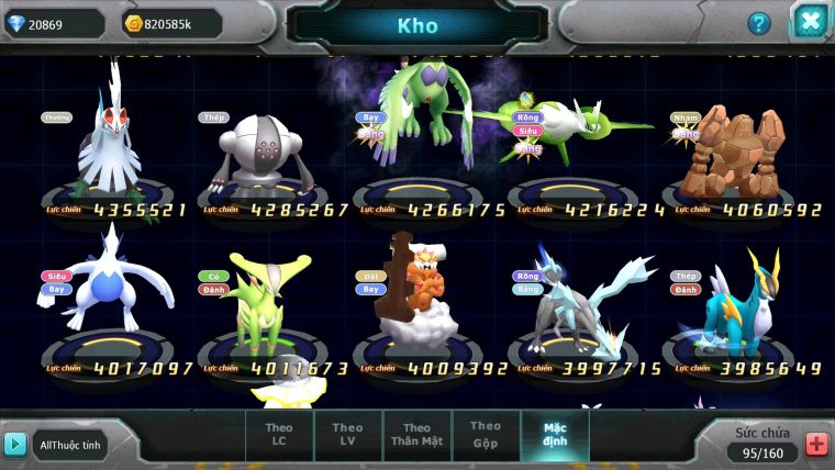 Mã : #TTS6133 - S430 - V12 - 20K KC - 997 SÁCH - Diancie dyanamx ho-oh bc palkia bc Unvoa wb bc