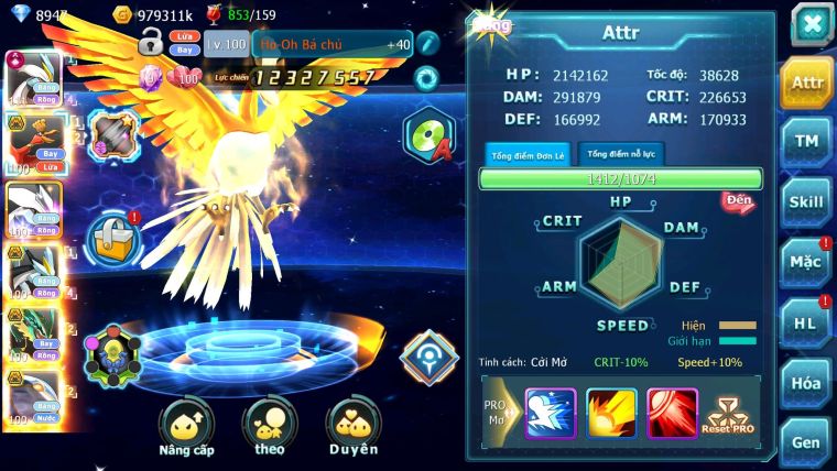 Mã : #TTS6131 - S1108 - V9 - Top46 - 1K1 Sách - White cộng hưởng dynamax Ho-oh bc Unvoa Black bc cặp lati bc nhiều pet ht bc