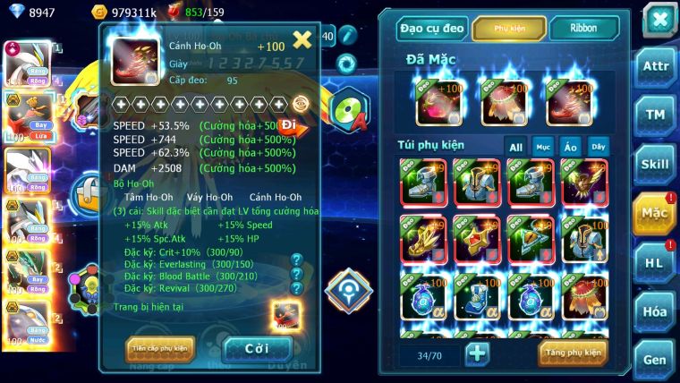Mã : #TTS6131 - S1108 - V9 - Top46 - 1K1 Sách - White cộng hưởng dynamax Ho-oh bc Unvoa Black bc cặp lati bc nhiều pet ht bc