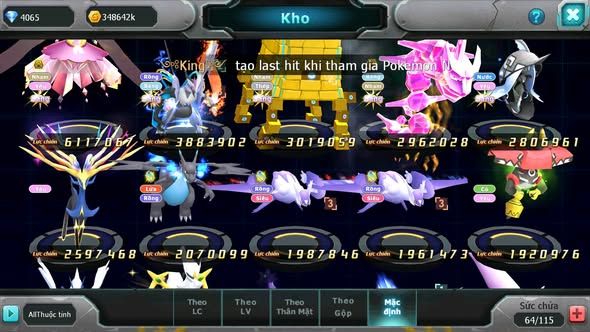 Mã : #TTS6137 - S1640 - Diancie bá chủ Unvoa sakataka Rắn băng bc cặp lati nhiều pet ht