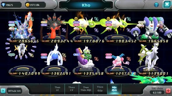 Mã : #TTS6150 - S1840 - V10 - 50K KC Kyurem Unvoa Zygarde flare Cặp lati bá chủ nhiều pet huyền thoại