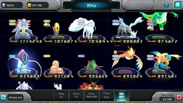 Mã : #TTS6150 - S1840 - V10 - 50K KC Kyurem Unvoa Zygarde flare Cặp lati bá chủ nhiều pet huyền thoại