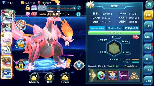 Mã : #TTS6148 - S1288 - V14 - Top11 - White Black cộng hưởng dynamax Diancie bá chủ Unvoa Ho-oh bc nhiều pet bá chủ