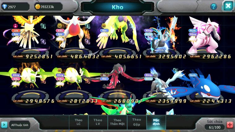 Mã : #TTS6141 - S1744 - V11 - Ho-oh Dynamax Lugia bá chủ thần gió bc Unvoa cặp lati bc palkia