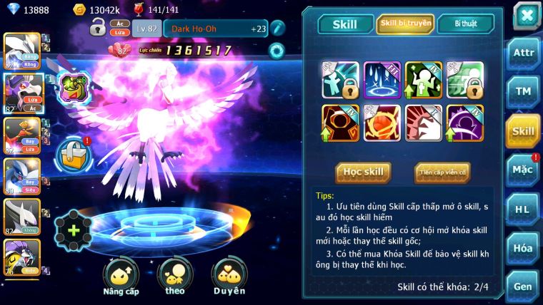 Mã : #TTS6155 - S1839 - V10 - 13K KC - Kyurem Unvoa Drak ho-oh Ho-oh Lugia sáng thế nhiều pet ht