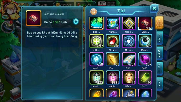 Mã : #TTS6152 - S583 - Top 19 - V15 - 1K4 Sách 15K KC - Hoopa bá chủ Ho-oh dynamax Giratina cộng hưởng Yvetal bc thần gió bc nhiều pet bá chủ