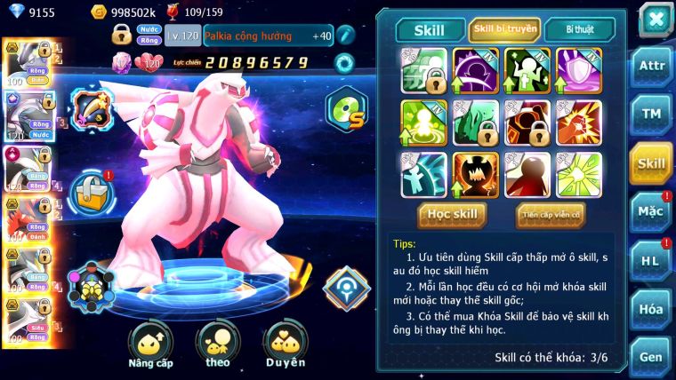 Mã : #TTS6164 - S1735 - V15 - Top4 - Miraidon & Koraidon Bá chủ Palkia cộng hưởng White cộng hưởng dynamax