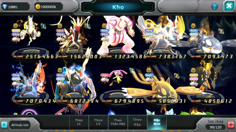 Mã : #TTS6160 - S1669 - Top7 - V15 - Miraidon bá chủ & Koraidon Bá chủ Palkia bá chủ Kyurem Unvoa  - White Black bá chủ Nhiều Pet HT