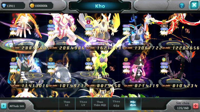 Mã : #TTS6168 - S975 - Top 23-  V12 - Ho-oh cộng hưởng dyanamx palkia bc White dynamax Unvoa black bc qvbc bc nhiều pet huyền thoại