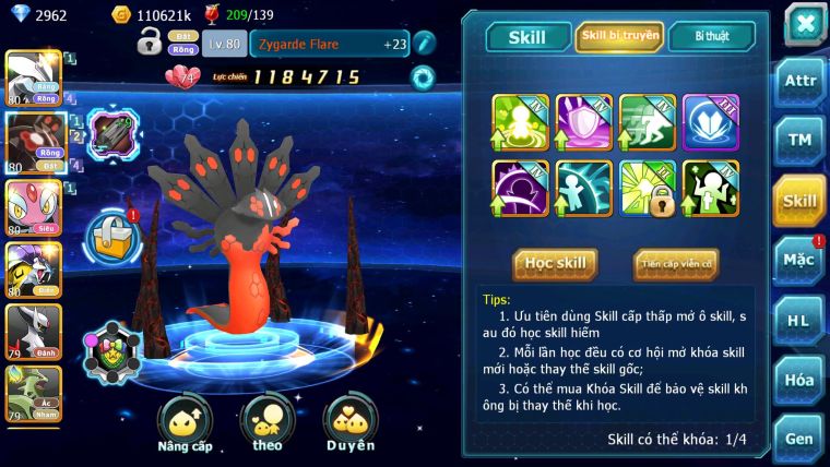 Mã : #TTS6166 - S1864 - V7 - Top12 - Kyurem -Unvoa Zygarde mes raikou arc đánh