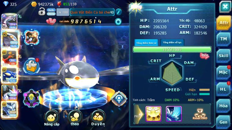 Mã : #TTS6170 - S1088 - Top34 -V6 - 886 Sách Palkia cộng hưởng full ss Cặp cá bc Wb cặp lati bá chủ nhiều pet ht