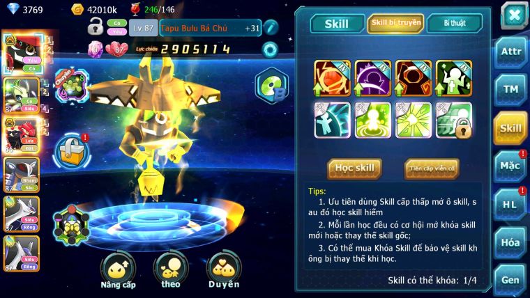 Mã : #TTS6174 - S1837 - V9 - Tapu bulu bá chủ Celebi groudon bc nhiều pet ht