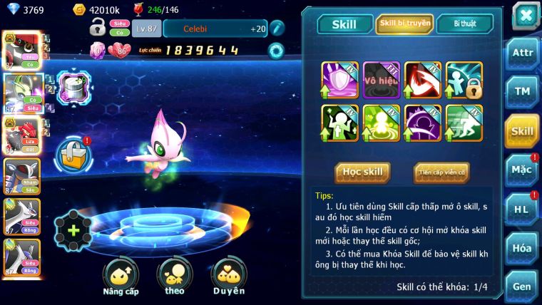 Mã : #TTS6174 - S1837 - V9 - Tapu bulu bá chủ Celebi groudon bc nhiều pet ht