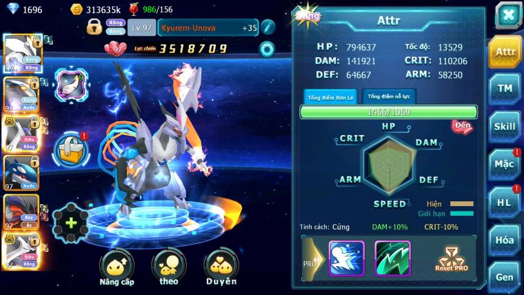 Mã : #TTS6172 - S1779 - V5 - 675 Sách Kyurem Unvoa Qvbc cặp lati bá chủ nhiều pet ht