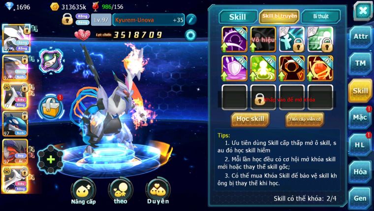 Mã : #TTS6172 - S1779 - V5 - 675 Sách Kyurem Unvoa Qvbc cặp lati bá chủ nhiều pet ht