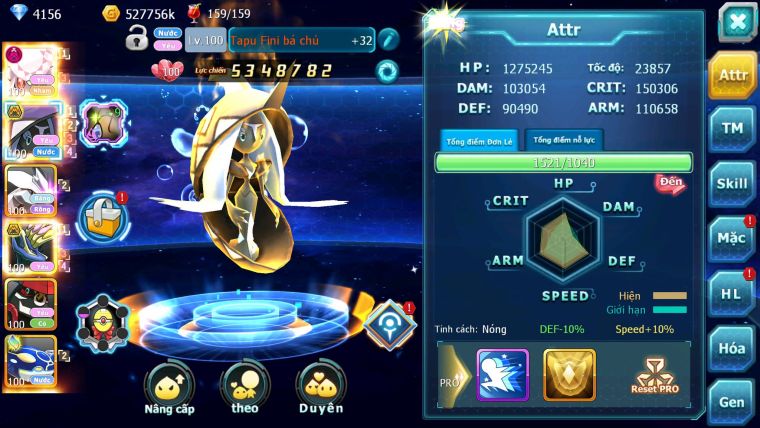 Mã : #TTS6181 - S1521 - V12 - Diancie dyanamx tapu fini bc unvoa xerm bc mew giáp bá chủ
