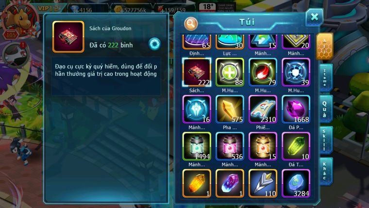 Mã : #TTS6181 - S1521 - V12 - Diancie dyanamx tapu fini bc unvoa xerm bc mew giáp bá chủ