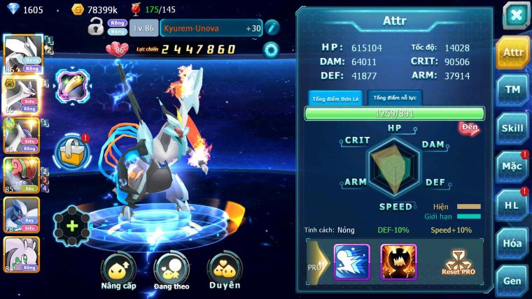 Mã : #TTS6180 - S1846 - V7 - Kyurem - Unvoa Latios bá chủ latias lugia goodra