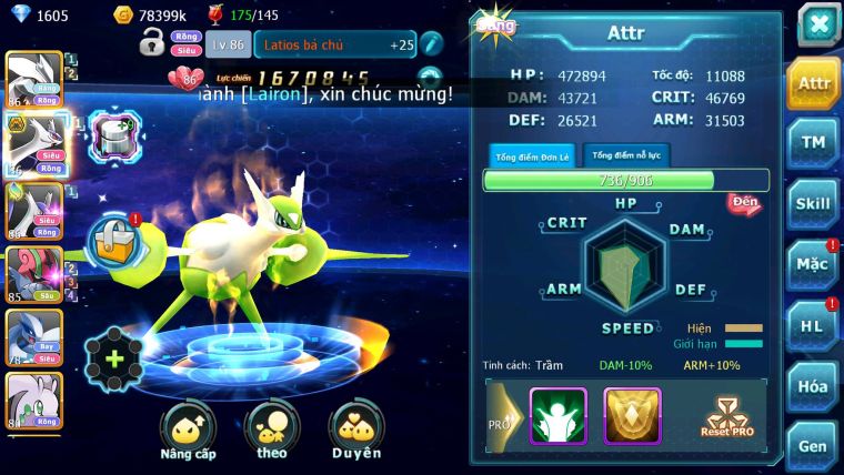 Mã : #TTS6180 - S1846 - V7 - Kyurem - Unvoa Latios bá chủ latias lugia goodra