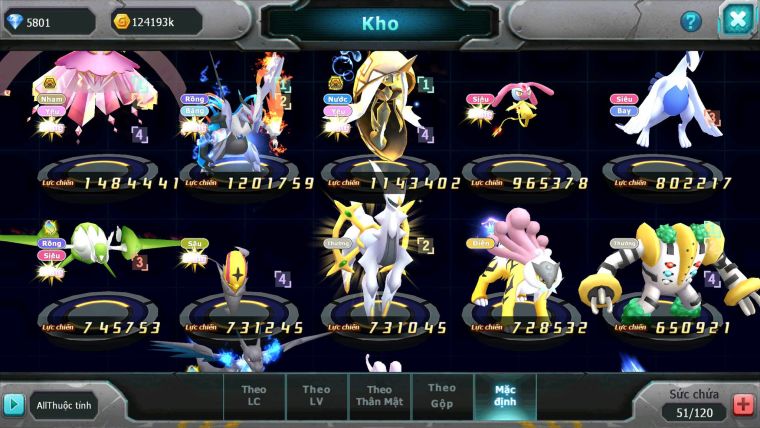 Mã : #TTS6190 - S1831 - V10 - Diancie bá chủ Kyurem Unvoa Tapu fini bc mes lugia nhiều pet ht