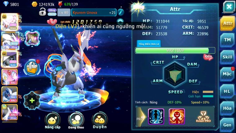 Mã : #TTS6190 - S1831 - V10 - Diancie bá chủ Kyurem Unvoa Tapu fini bc mes lugia nhiều pet ht