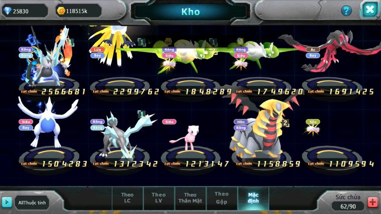 Mã : #TTS6187 - S1821 - 25K KC - 260 Sách Kyurem Unvoa Hooh latias bc latios nhiều pet ht