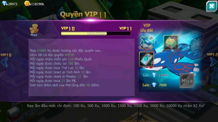 Mã : #TTS6195 - S1849 - V10 - 28K KC - Zygarde Tapu fini bc diancie rắn băng nhiều pet ht